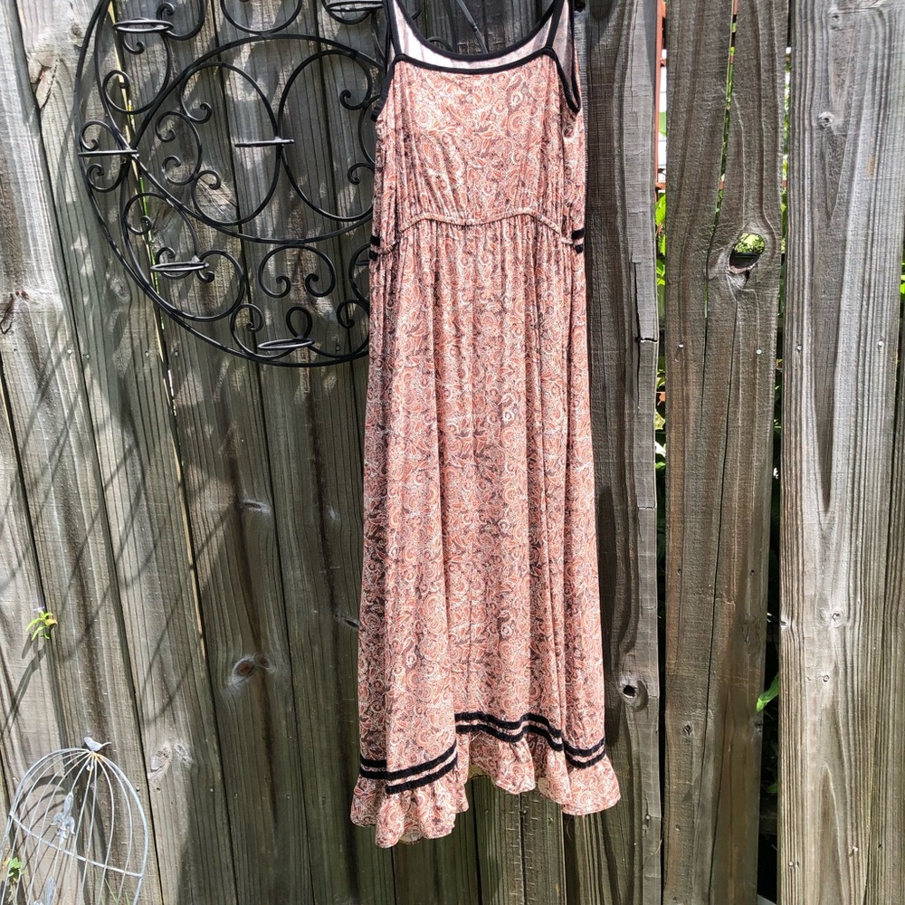 🛍️LC LAUREN CONRAD Print MIDI Dress XS - Picture 6 of 6